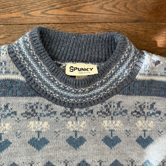 Vintage Spunky Women’s Cottagecore Sweater Sz S Made In USA 80's Hearts Granny - Picture 4 of 9